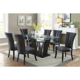 Upholstered Dining Chairs With Wide Flair Back Set Of Two