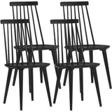 Wood Dining Chairs Set of Four Slat Back Farmhouse Style
