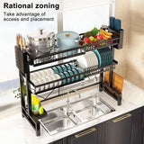 Over The Sink 2 Tier Dish Rack Organizer For Kitchen