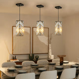 Modern luxury crystal pendant light set with adjustable design