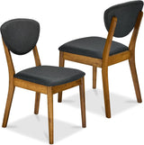 Mid Century Modern Upholstered Dining Chairs Set Of 2