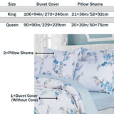 100% Egyptian Cotton 600TC Floral Duvet Cover Set