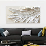 Mirrors and Frames/Contemporary Abstract Feather Wall Art Mural Design