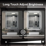 LED Backlit Vanity Mirror With Fogless Demister Wall Mount