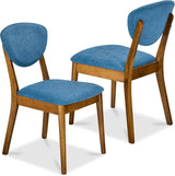 Mid Century Modern Upholstered Dining Chairs Set Of 2