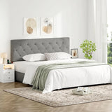 Adjustable upholstered queen headboard for versatile bed frame