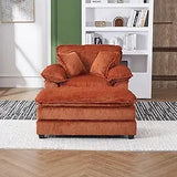 Contemporary chaise lounge with ottoman set for modern homes