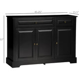 Modern buffet cabinet with adjustable shelving units