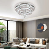 Modern crystal chandelier with LED lighting for dining spaces