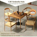 Acacia Wood Outdoor Dining Table With Umbrella Hole