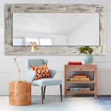 Freestanding modern wood full length mirror with rectangular design