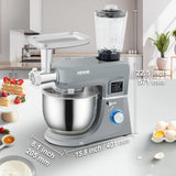 Six Speed Stand Mixer With LCD Display And Meat Grinder