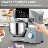 SucceBuy Stand Mixer With 6 Speeds LCD Timer Dough Hook