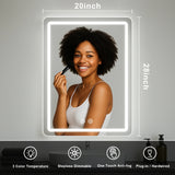 LED Backlit Vanity Mirror With Fogless Demister Wall Mount