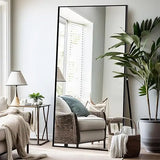Floor Standing Mirror With Aluminum Alloy Frame Modern