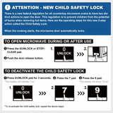 Countertop Microwave With LED Display And 10 Power Levels