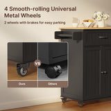 Versatile Kitchen Island Cart with Adjustable Shelf and Storage