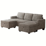 Actflame Modern Modular Sectional Cloud Couch With Ottoman