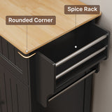 Versatile Kitchen Island Cart with Adjustable Shelf and Storage