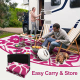 Reversible Outdoor Rug for Camping Beach Garden and Picnics