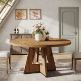 Rustic Round Farmhouse Dining Table for Cozy Family Meals