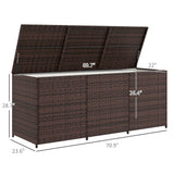 Outsunny Outdoor Storage Box with Pneumatic Lift for Versatile Use