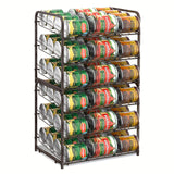 Metal Can Organizer Rack for Pantry Space Saving Kitchen Storage