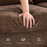 Modern 3 Seater Sofa Couch with Detachable Cover for Living Room