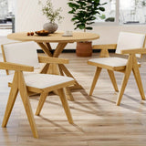 Modern Farmhouse Dining Chairs Set of Two with Arms