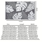 Washable Outdoor Waterproof Floral Print Area Rug for Camping