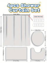 Blue Eucalyptus Shower Curtain Set with Botanical Decor Accessories