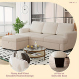 Actflame Modern Modular Sectional Cloud Couch With Ottoman