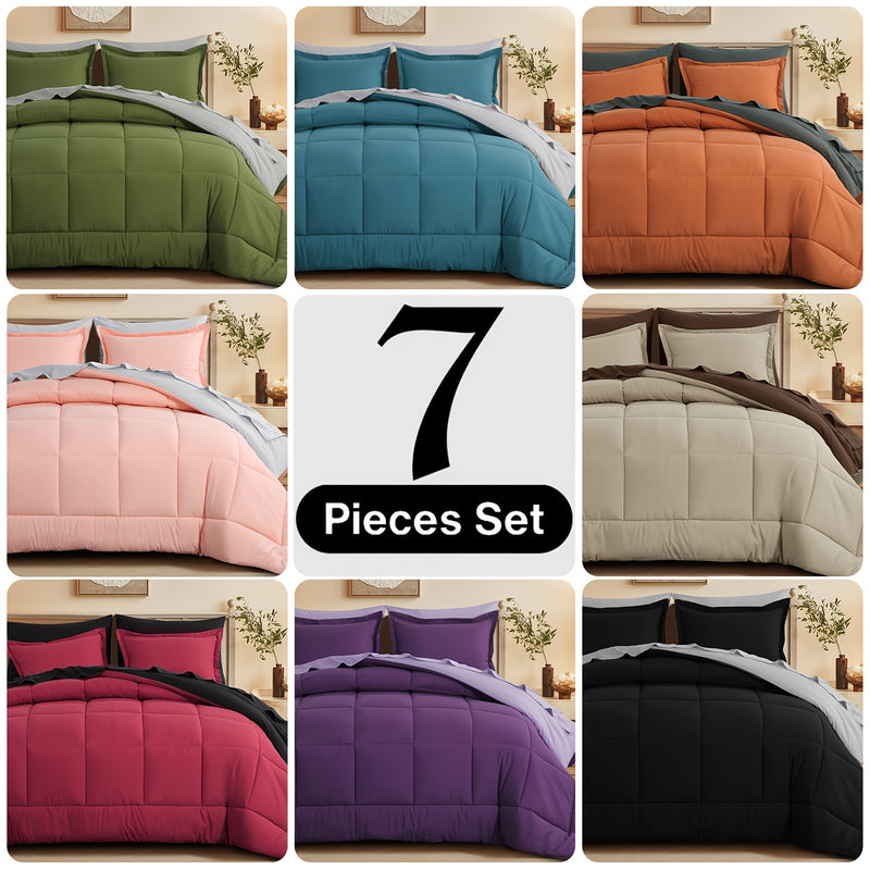 Luxurious Reversible Bedding Set Microfiber Bed in a Bag