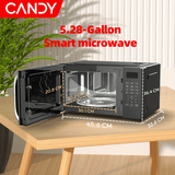 Candy Compact Countertop Microwave with 360 Degree Rotation Technology