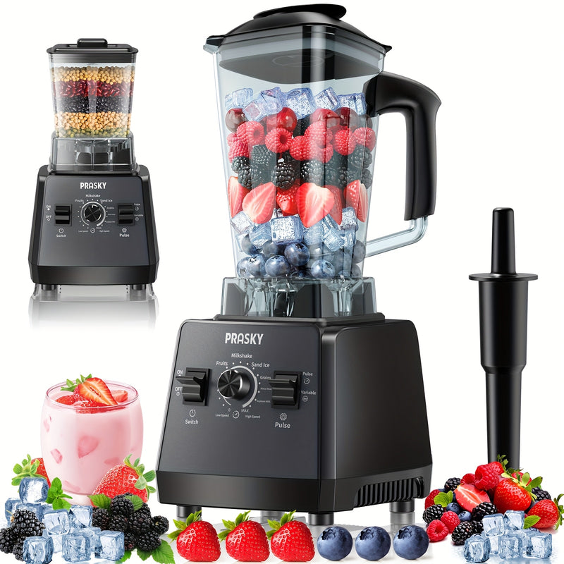 Professional Smoothie Blender with Powerful Motor and Dual Containers
