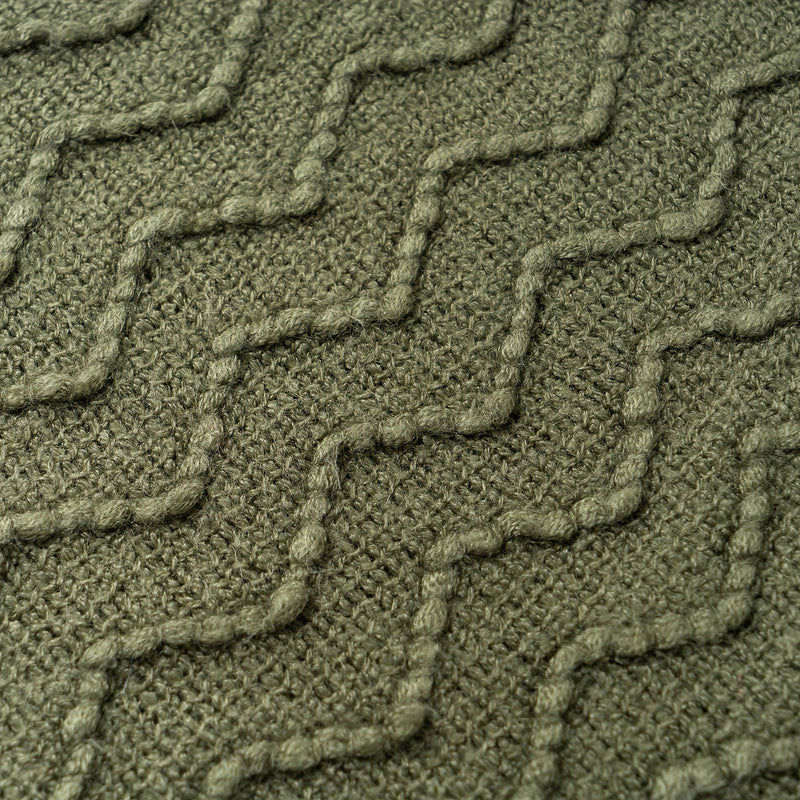 Cozy Boho Textured Throw Blanket with Tassels for Living Room