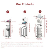 Sleek Black Metal Toilet Paper Holder and Phone Shelf