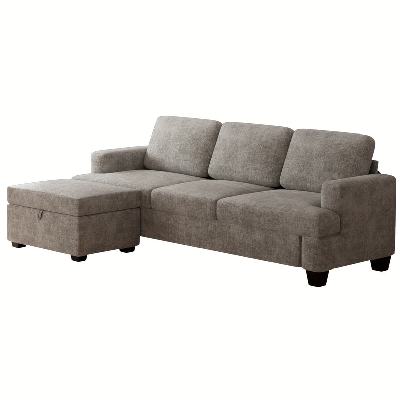 Actflame Modern Modular Sectional Cloud Couch With Ottoman