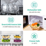 Airtight Glass Food Storage Container Set with Flip Top Lids