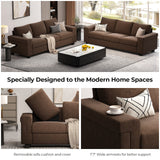 Modern 3 Seater Sofa Couch with Detachable Cover for Living Room