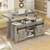 Farmhouse Lift Top Coffee Table with Hidden Storage Solutions