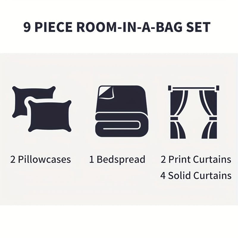 Elegant 9 Piece Bedding Set for Stylish Bedroom Makeover