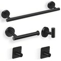 Matte Black Bathroom Hardware Set Stainless Steel Accessories Kit