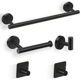 Matte Black Bathroom Hardware Set Stainless Steel Accessories Kit
