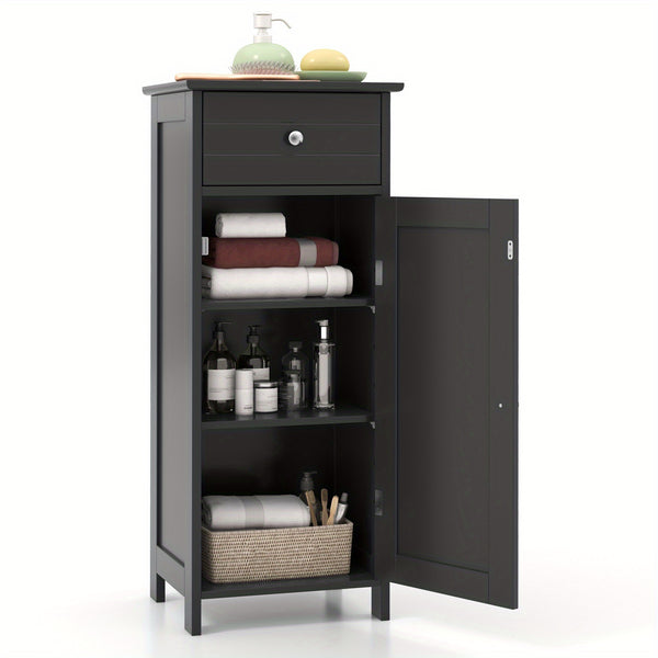 Sleek Modern Bathroom Storage Cabinet with Adjustable Shelves
