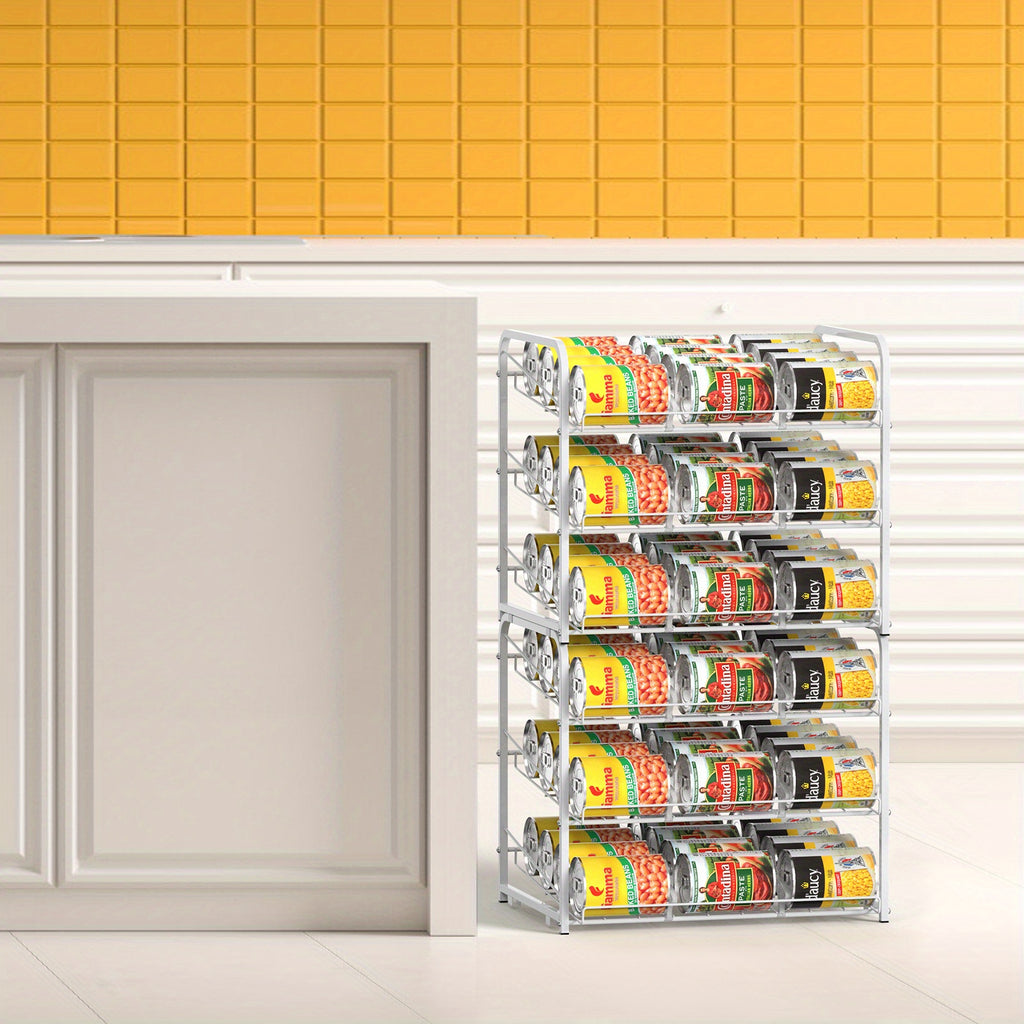 Metal Can Organizer Rack for Pantry Space Saving Kitchen Storage
