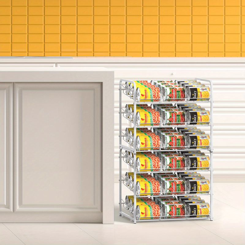 Metal Can Organizer Rack for Pantry Space Saving Kitchen Storage