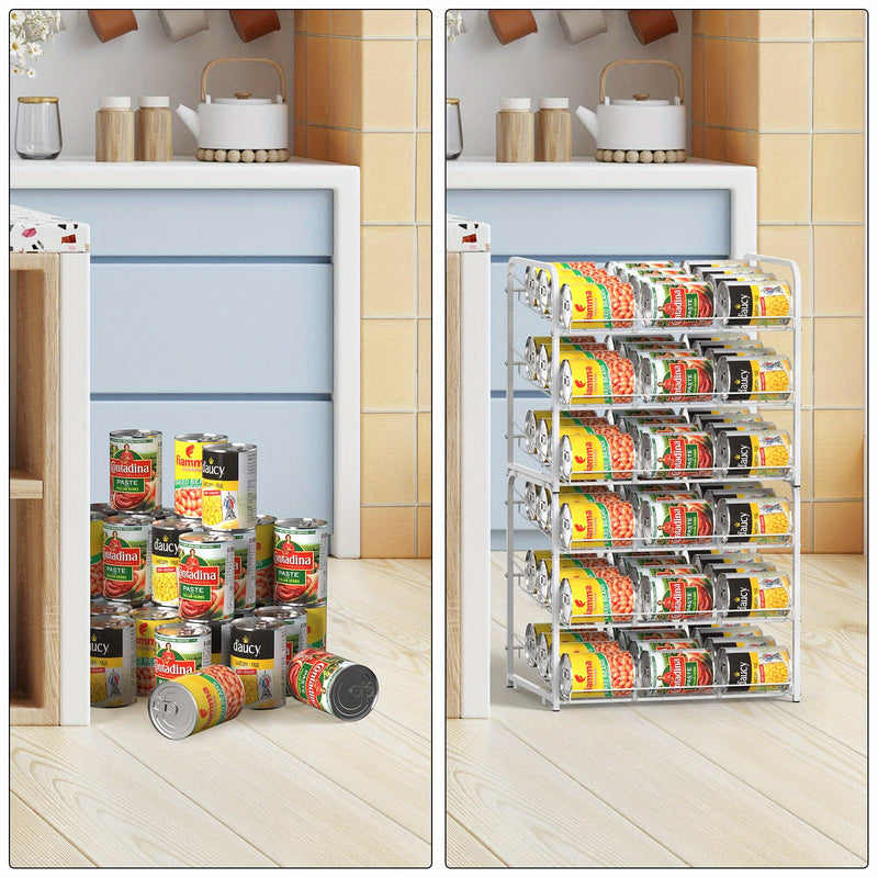 Metal Can Organizer Rack for Pantry Space Saving Kitchen Storage