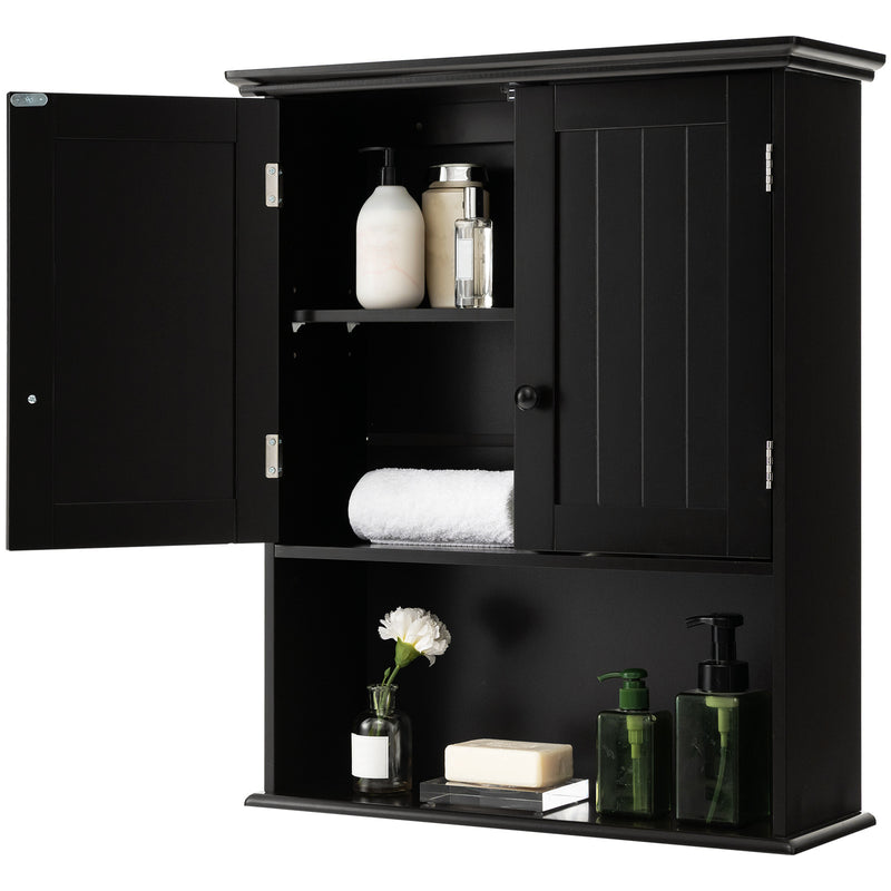 Space-Saving Wall-Mounted Bathroom Storage Cabinet with Adjustable Shelves
