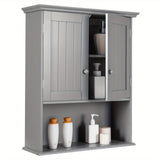 Space-Saving Wall-Mounted Bathroom Storage Cabinet with Adjustable Shelves